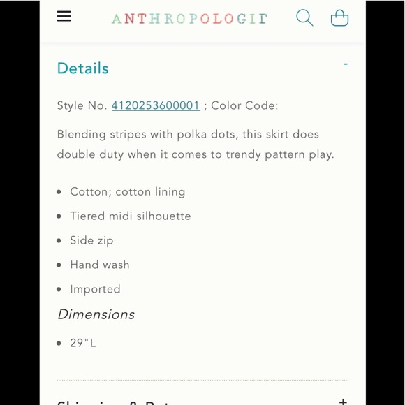 New Anthropologie Sz S Vernazza skirt sold out - Picture 2 of 8